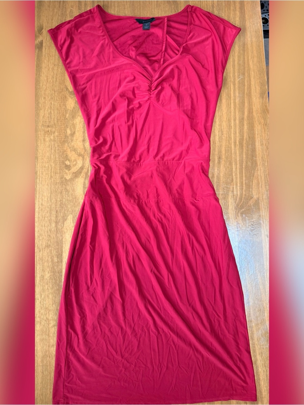 Express classic red dress With VNeck and open back detail size Small